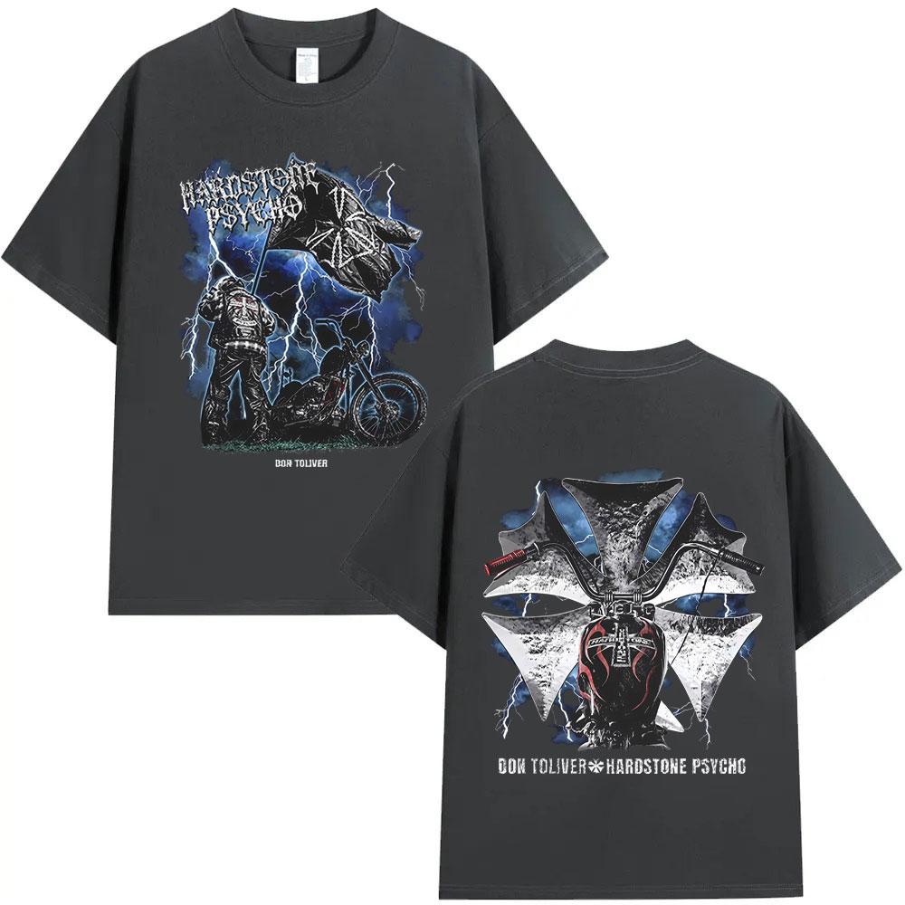 2025 Summer Rapper Don Toliver Hardstone Psycho Doublesided Printed Tshirt Mens Fashion Hiphop Cotton Tshirt Short Sleeve