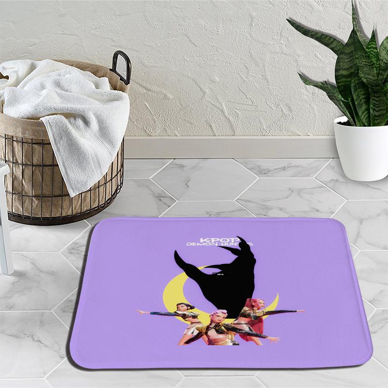 KPop Demon Hunters Mat Huntrix Girl Living Room Bedroom Carpet Zoey Rumi Mira Bathroom Non-slip Door Mat Outdoor Rug Birthday Gift