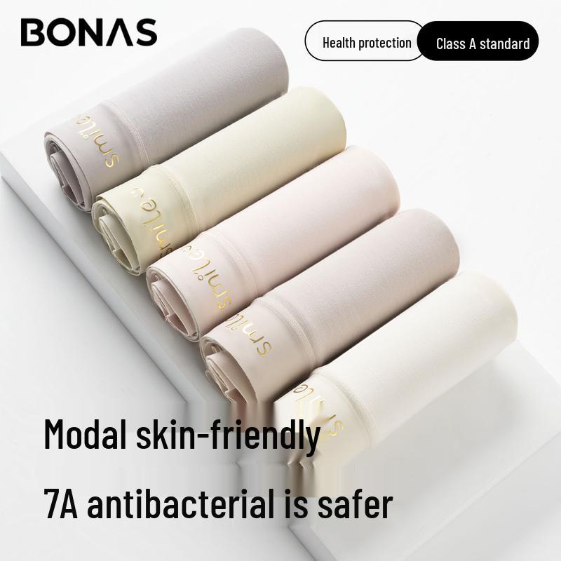 

Baonaisi Modal Seamless Mid-Waist Women s Underwear 3-Pack M