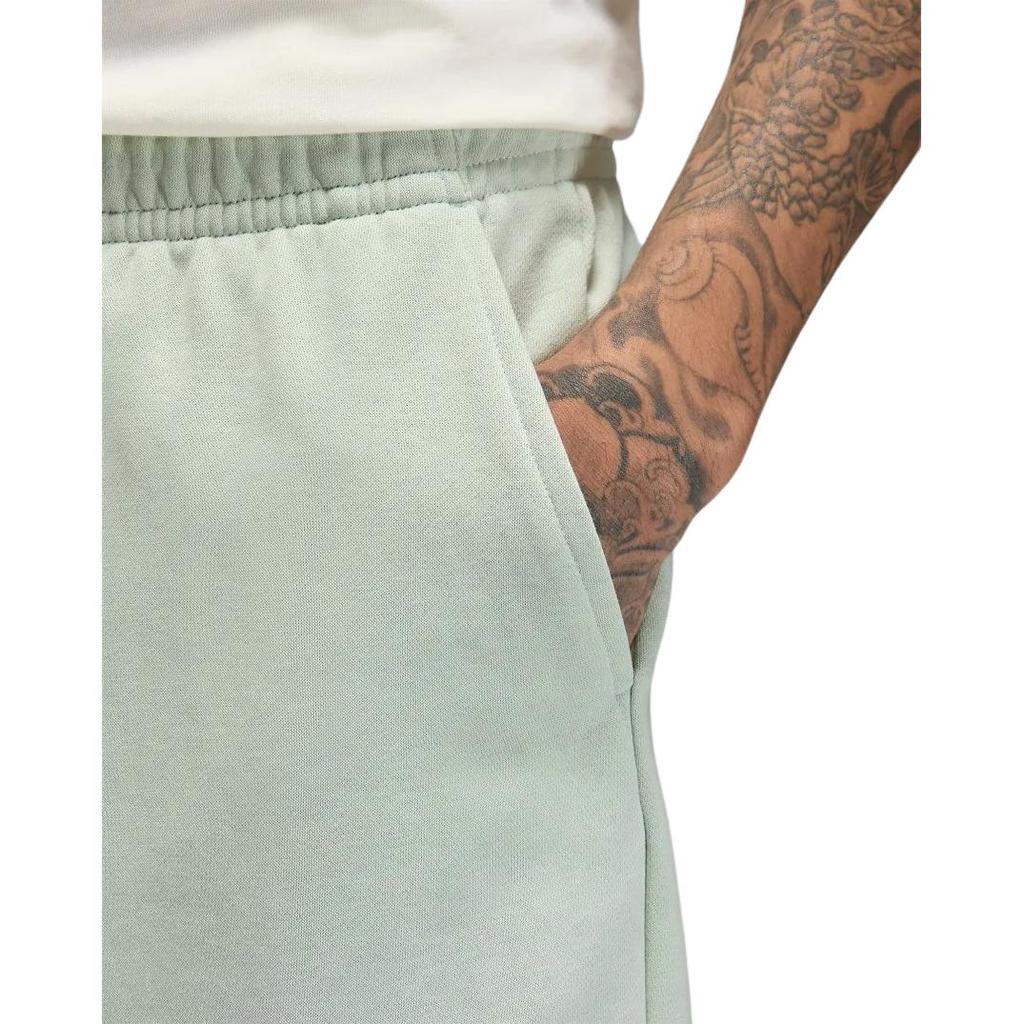 Jordan Pantaloncini Casual da Uomo a Vita Elasticizzata con Stampa di Logo e Lettere a Colore Singolo Fondo Verde FN4701-005