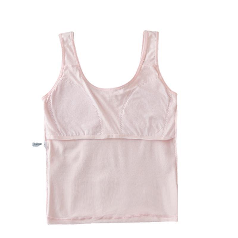 Girls' Long Style Training Bra: Ages 7-12, Anti-Protrusion Vest for Youth