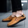 Men's 2025 Manually Sewn Doudou Shoes Fashion Korean Version Simple Business Leather Shoes Men's Fashion British Formal Men's Shoes