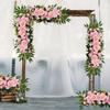 Artificial Flower Rose Garland Door Hanging for Valentine's Day Decoration Plastic Wedding Arch Flowers Chair Back Decor Indoor Outdoor Use
