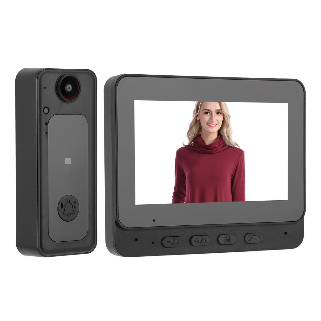 Chytrý bezdrátový videozvonek 4,3palcový displej 170 stupňů širokoúhlý 2cestné interkomové automatické nahrávání