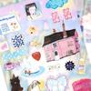 Self Adhesive Cartoon Sticker Book Art Paper Decorative Sticker Book  Journaling