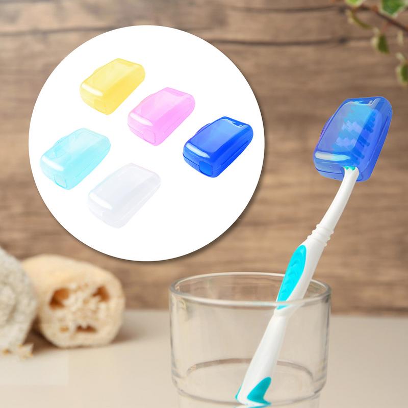 5pcs Toothbrush Cover Dustproof Tooth Brush Head Case Portable Travel Camping Toothbrush Head Protection Storage Cover