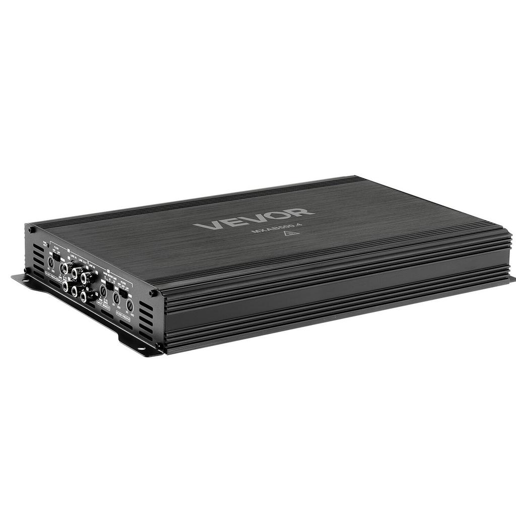 Car Audio Amplifier, 4-Channel Bridgeable Car Amplifier, Multichannel Class AB Stereo Amp, Max. 4 x 250W at 4 Ohms / 4 x 500W at 2 Ohms, High Output,