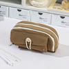 Canvas Multilayer Pencil Case For Students With Large Capacity Creative Design For School Use