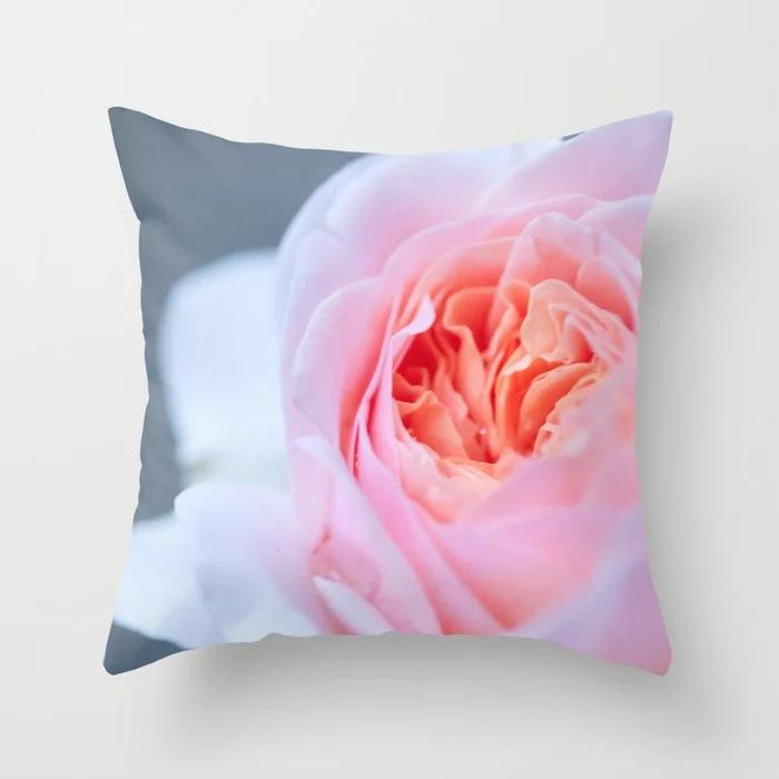 New American Rose Pillowcase Home Sofa Pillow Cushion Cover Soft