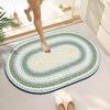 Minimalist Woven Diatomaceous Earth Bath Mat - Absorbent, Easy-Clean, Non-Slip for Bathroom or Entrance