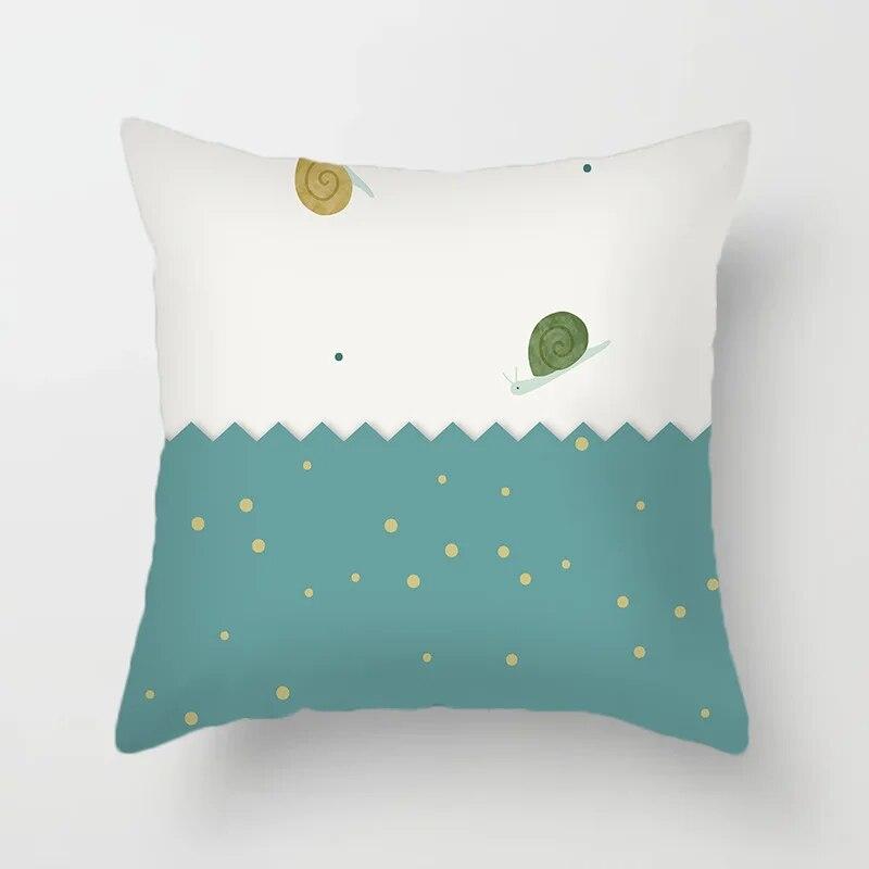 

Декоративная наволочка для детской спальни с милой птицей, наволочка с изображением мультяшного животного, диван с черепаховым принтом 40x40cm