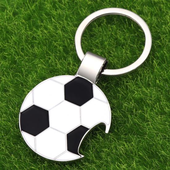 Yousheng Key Pendant Smooth Surface Electroplating Polishing Souvenir Football Fans Accessory Decorate Portable Zinc Alloy Football Bottle Opener