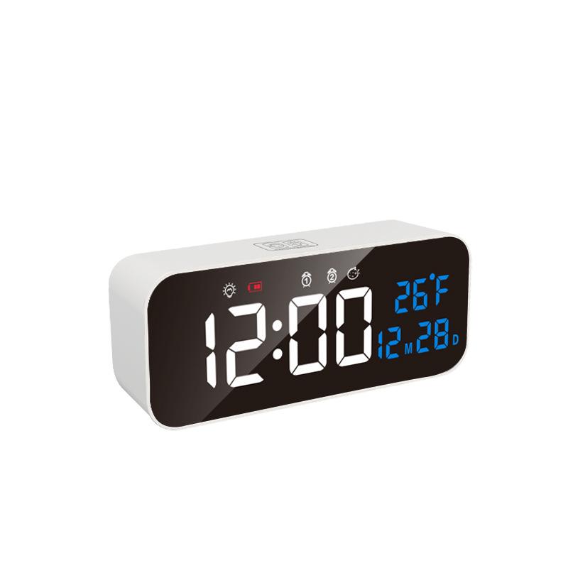 

Светодиодный вечный календарь Интеллектуальный с голосовым управлением Светодиодный цифровой дисплей Электронные часы Цифровое зеркало Будильник Зарядка Двойной трах 108 Chinese