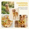 Cute Woven Flower Pet Collar For Small Medium Pets Flower Knitted Soft Pet Scarf Drool Bib Dog And Cat Pet Knit Accessories