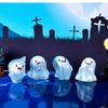 Kodama Ghost Cute Miniature DIY Garden Decorations for Moss and Plant Fairies for and Halloween Glow-in-the-Dark Figures, 15-Piece Set, Bonsai,
