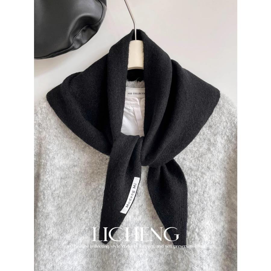 Korean Original Order, Including Wool Knitted Triangle Scarf, Headscarf, Multi-Functional Warm, Fashionable And Versatile Small Scarf In Winter