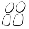 Glossy Black Headlight Taillight Surround Cover Trims for F55 F56 F57 One Cooper S JCW 2014+