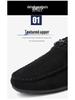 Waterproof Men's Slip-on Loafers - Casual Leather Driving Shoes for Fashion-Forward Youth.
