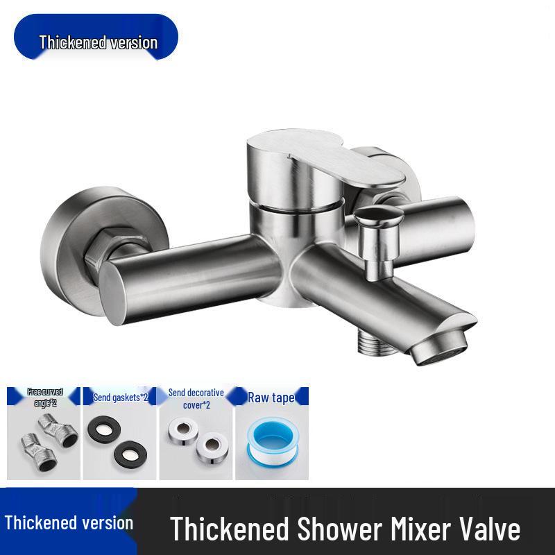 Трехфункциональный душевой смеситель из нержавеющей стали с скрытым смесителем горячей/холодной воды