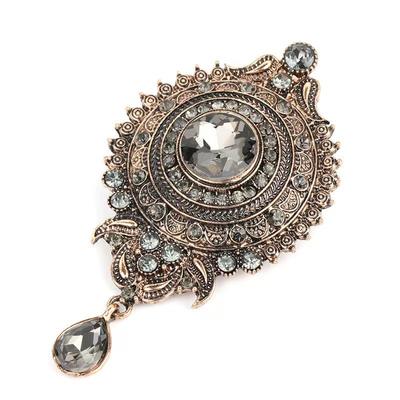 Moda Bohemian Broche Liga Gemstone Set Presente de Natal Banquete Vestido de Noiva Acessórios