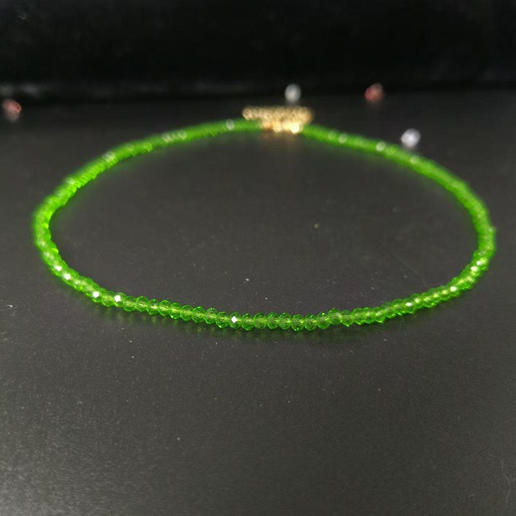 Trendy Vícebarevný Fasetovaný Náhrdelník ze Skleněných Korálků