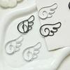 10/20/50Pcs Ins Style Angel Wing Shaped Metal Paper Clips Simple Cute Pin For Student Stationery Office Decoration Supplies