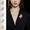 Elegant Floral Brooch Pin for Women Rose Design with Rhinestone Embellishments Suitable for Evening Wear and Special Occasions Accessories