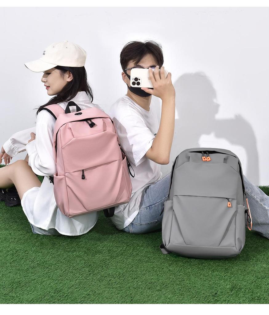 Men's Large Capacity Solid Color Backpack: Ideal for Business Travel, School, and College.