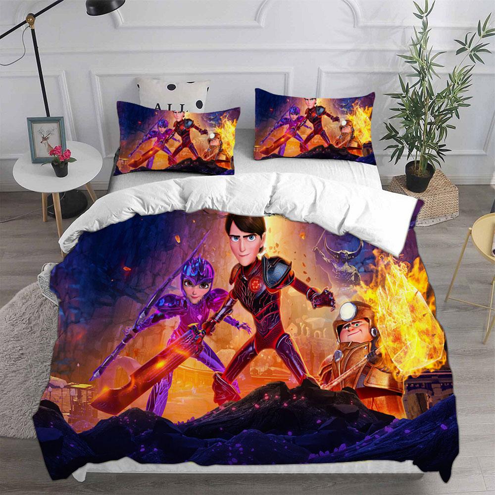 Trollhunters Season 1 (2016) Bedding Sets Bed Cover Comforter Duvet Cover Pillow Case 2-3 Pieces Sets Kids Adult Bedroom Decor