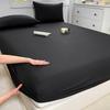 90/120/150/180/200 Fitted Bed Sheet With Elastic Band Solid Color Mattress Covers Protector Single Double King Beds Linen Becover