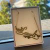 DOREMI Stainless Steel Handmade Custom Personalized Necklaces for Women Jewelry Gold Filled Heart Statement Choker