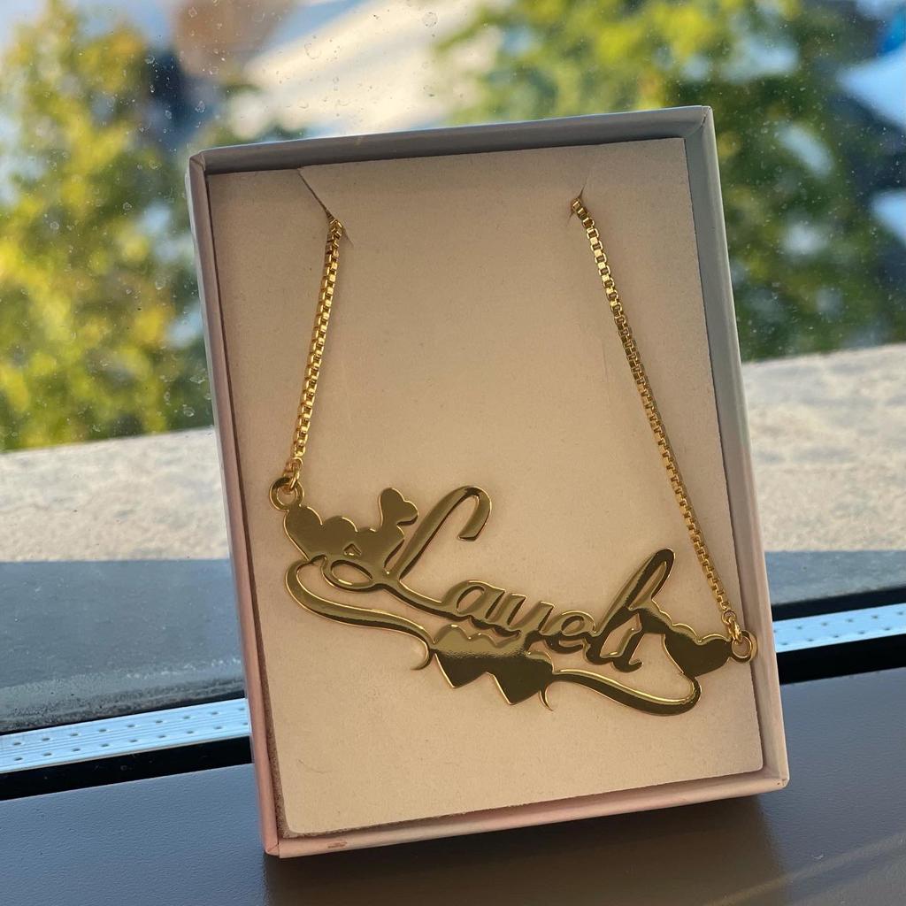 DOREMI Stainless Steel Handmade Custom Personalized Necklaces for Women Jewelry Gold Filled Heart Statement Choker