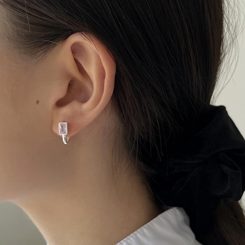 Niche Design Zirconia Earrings Female Lukewarm Style Fashion Minimalist Temperament Senior Sense of Hundred with The Models of Exquisite Earrings