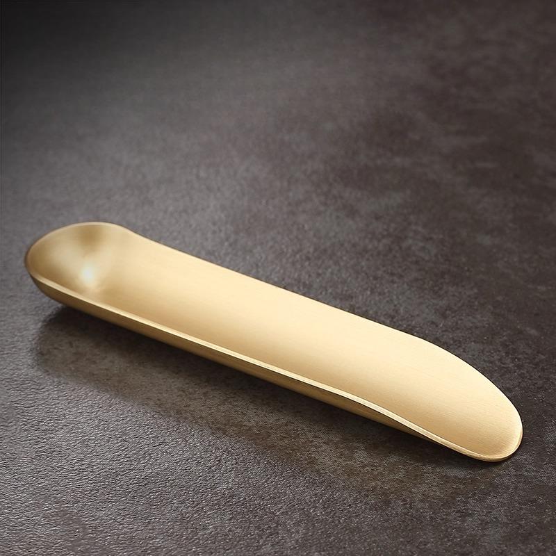 Pure brass integrated tea, tea shovel, teaspoon, tea appreciation device, waking tea dispenser, teaspoon, tea set accessories
