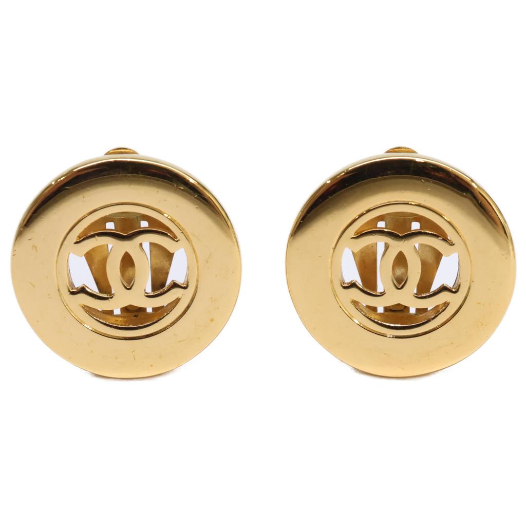 Chanel Wunderschöner Artikel 97A Kreis Coco Ohrring goldGebraucht