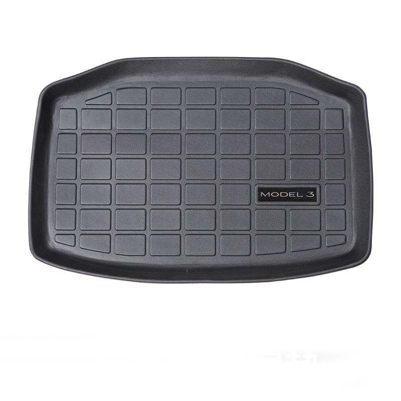 Für Tesla Model 3 2017-2024 TPE-Kofferraum- und Frontbox-wasserdichte Schutzmatte Cargo Liner Kofferraumwanne Bodenpolster
