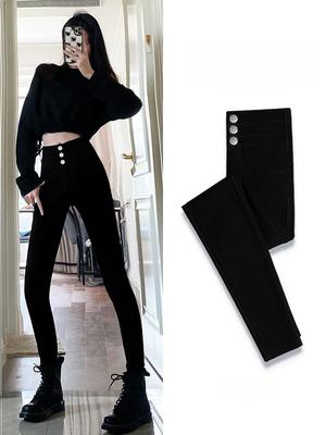 High Waist Black Leggings for Women – Tight-Fitting, Elastic, Perfect for Spring & Autumn