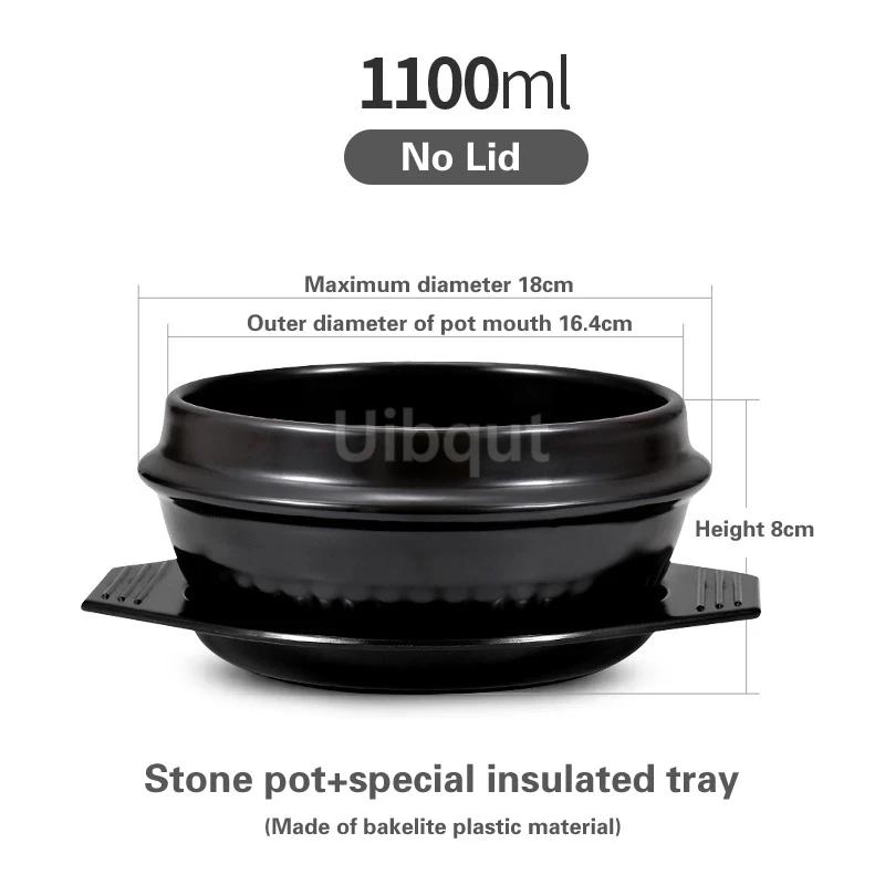 Korean Style Stone Pot Special for Rice Mixing Korean Commercial Little Pan Rice Small Casserole Small Ceramic Sand Pot Cookware