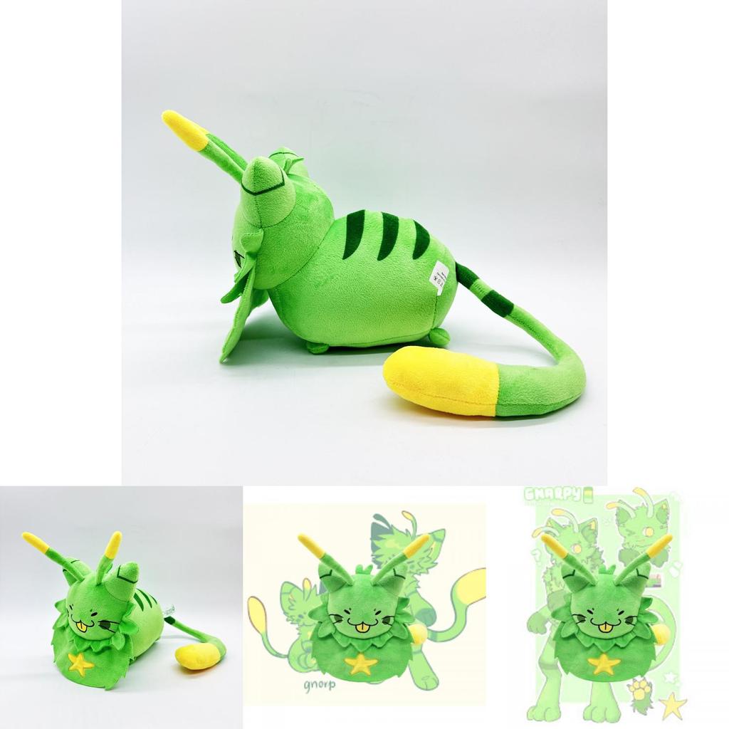 Nouveau Gnarpy Découvre Internet Robot Chat Vert Peluche Poupée Pour Enfants