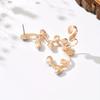 Exquisite Luxurious Creative Colorful Cubic Zirconia Full Ear Earrings for Women's Christmas Lights New Year Gifts Accessories