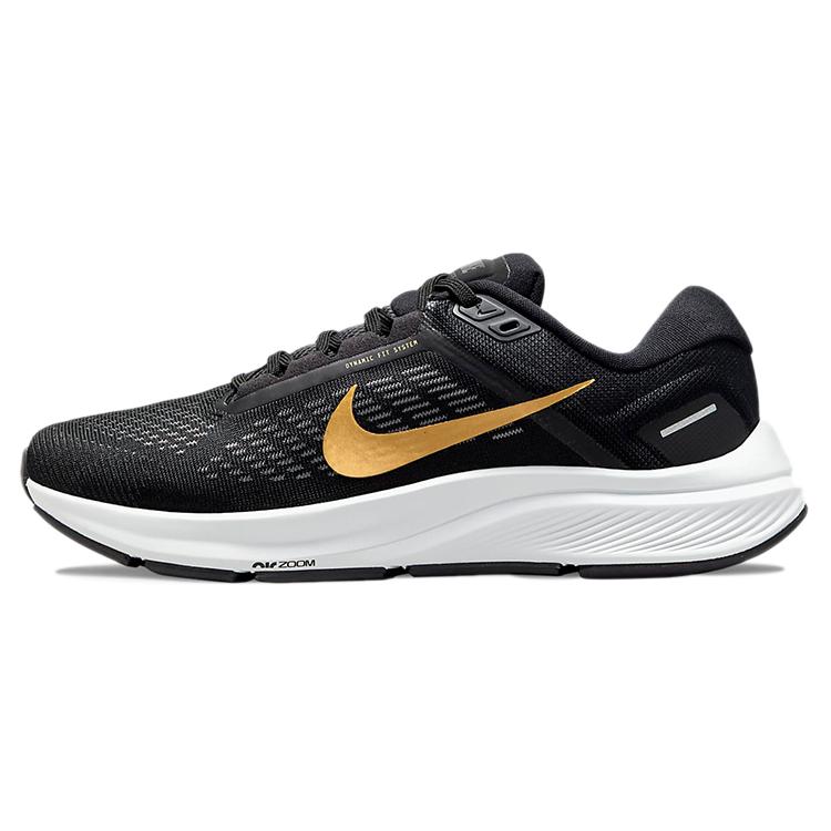 Nye Nike Air Zoom Structure 24 'Black Metallic Gold Coin' Dame DA8570-003