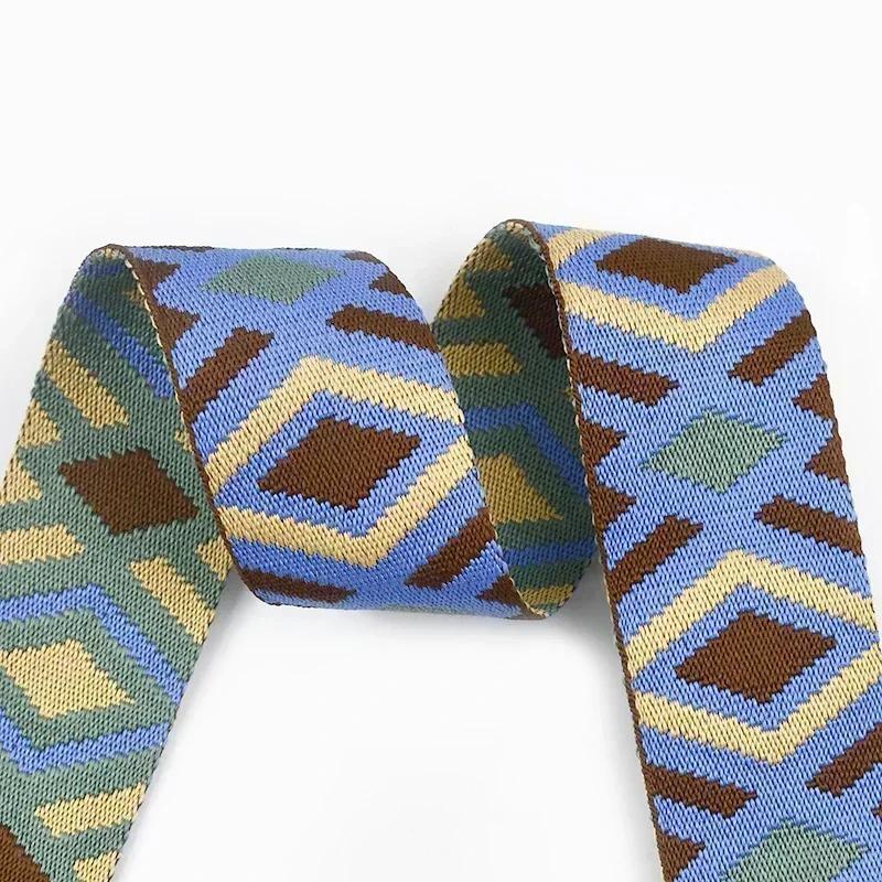 1-10M Meetee 50mm Polyester Webbing Tapes for Backpack Jacquard Bag Strap Ribbon Clothes Decor Bands DIY Sewing Accessories