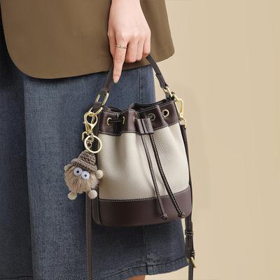 Torebka typu bucket damska jesień/zima crossbody torba skórzana damska super gorąca torebka na ramię