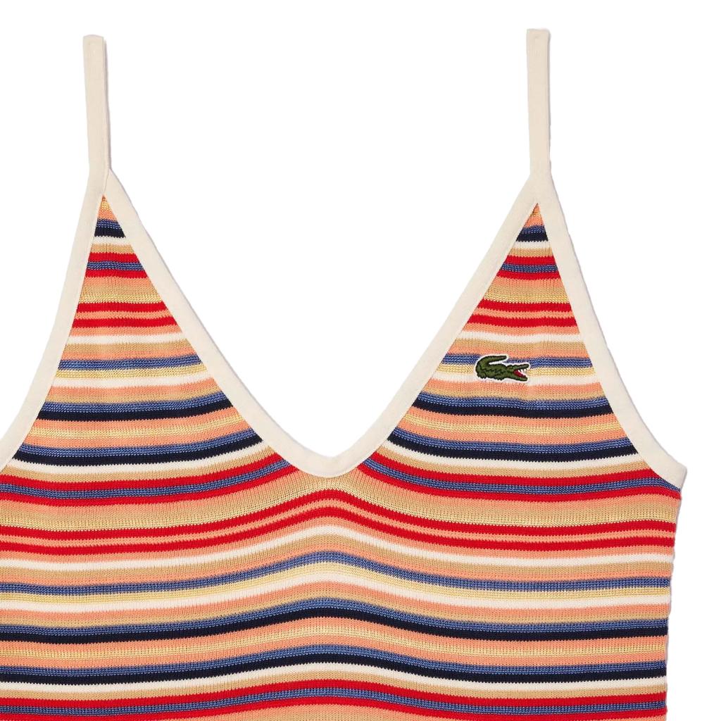 Lacoste Womens/Ladies Striped Cotton Blend Long Maxi Dress