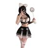 Ruo Lan Policewoman Lingerie: Easy-Remove Navy Sailor Suit for Small Chest, Temptation Set 9413