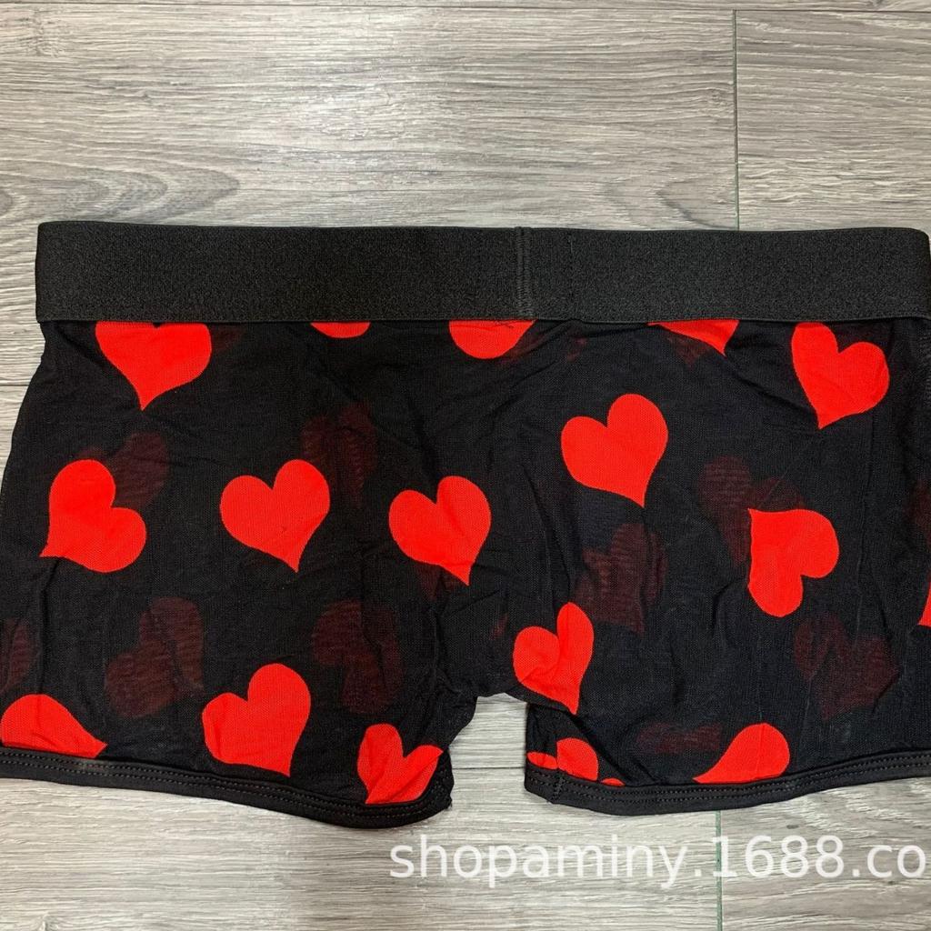 Slip Boxer Uomo alla Moda con Stampa a Rete Trasparente