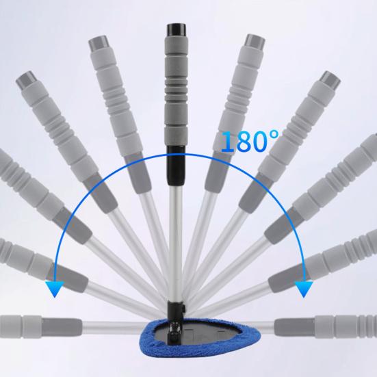Cleaning Brush with Telescopic Handle 26-41cm Multi-Functional Microfiber Car Window Cleaner for Defrosting Defogging Soft Lint-Free Head Non-Slip