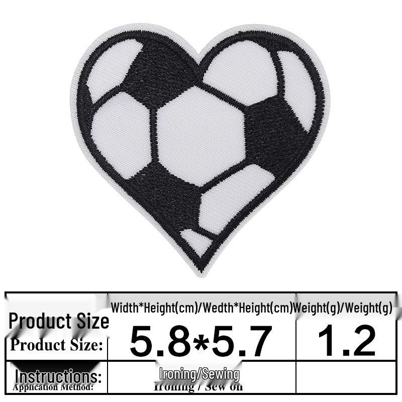 Cartoon Fußball-Weltmeisterschaft Bügelbild-Set - Abzeichen & Emblem Aufkleber