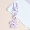 Keychain Pendant Ergonomic Flower Design Key Ring Decorative Key Holder Car Door Backpack Bag Accessory