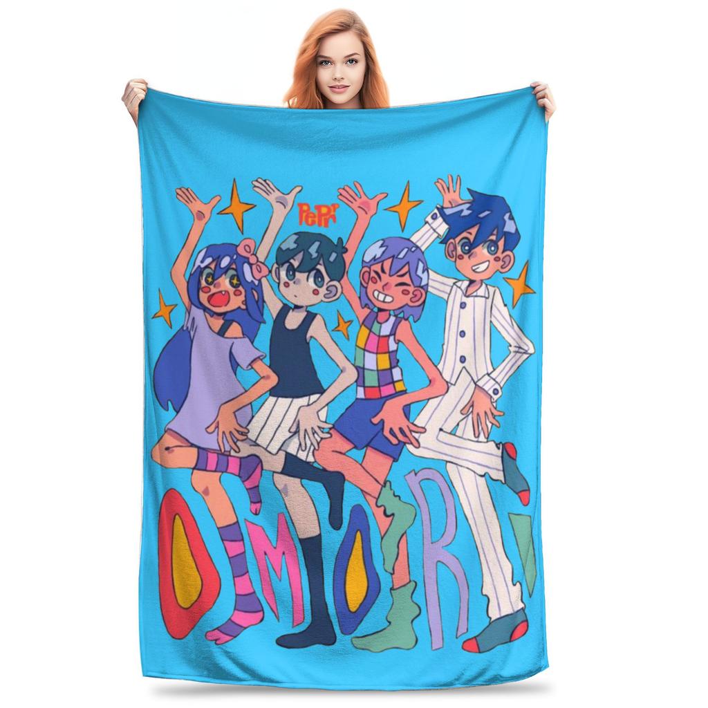 Anime Omori Game  Blanket Cover  Plush Throw Blanket Summer Air Conditioning Printed Lightweight Bedspreads,